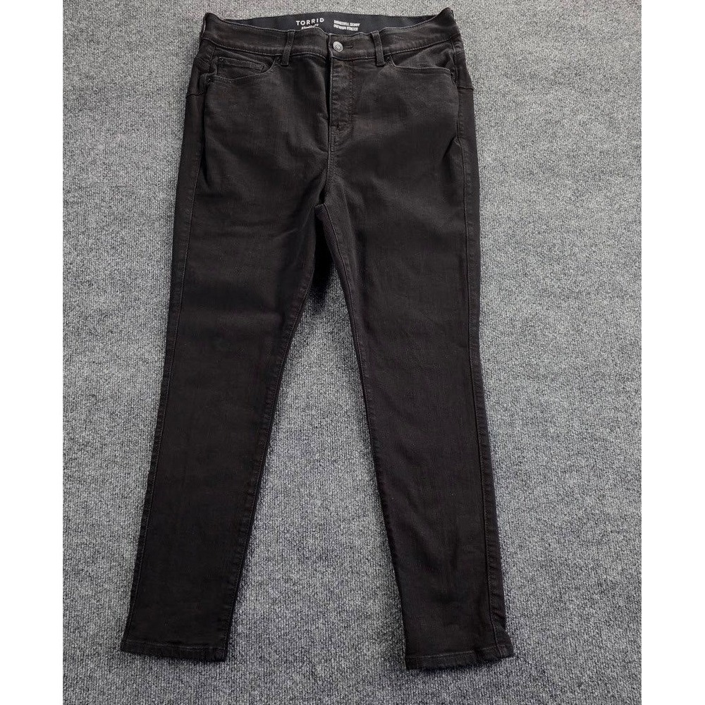 Torrid Bombshell Skinny Premium Stretch Black Jeans Plus Size 16R High‎ Rise